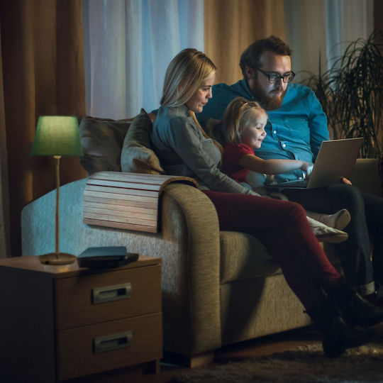 Relaxdays Material Textil Lampă de masă pentru Soclu E14 cu Abajur Turcoaz și Bază Argintiu