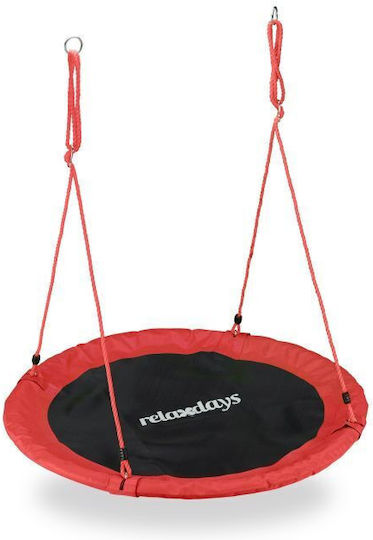 Relaxdays Fabric Hanging Swing Nest 110x110x110cm Red