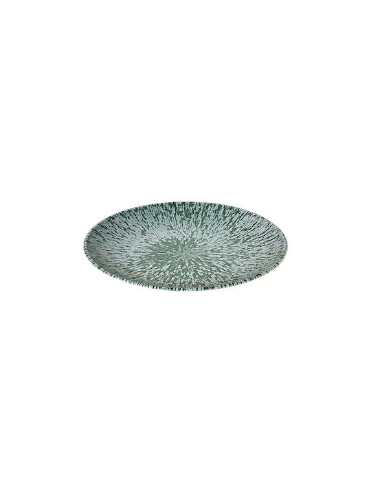 Fine Plate Shallow made of Porcelain Green with Diameter 21cm