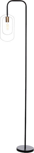 HomeMarkt Floor Lamp H169xW19.5cm. with Socket for Bulb E27 Black