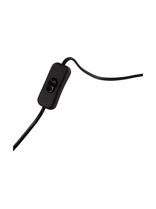 HomeMarkt Kramer Floor Lamp H169xW24cm. with Socket for Bulb E27 Black