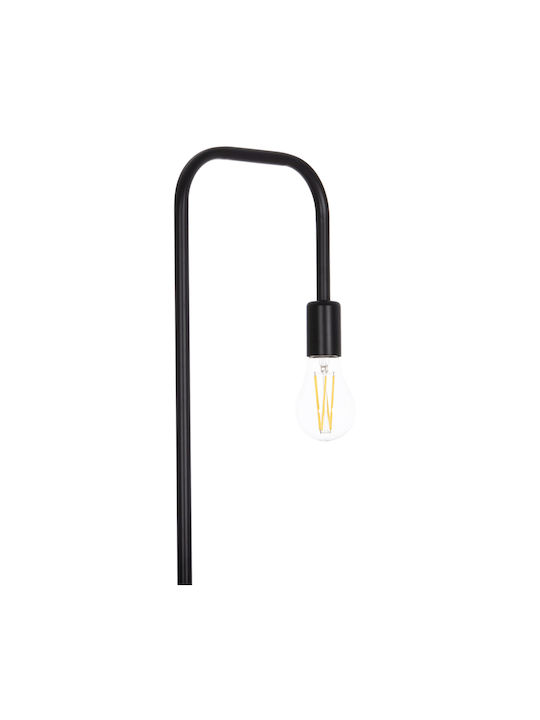 HomeMarkt Kramer Floor Lamp H169xW24cm. with Socket for Bulb E27 Black