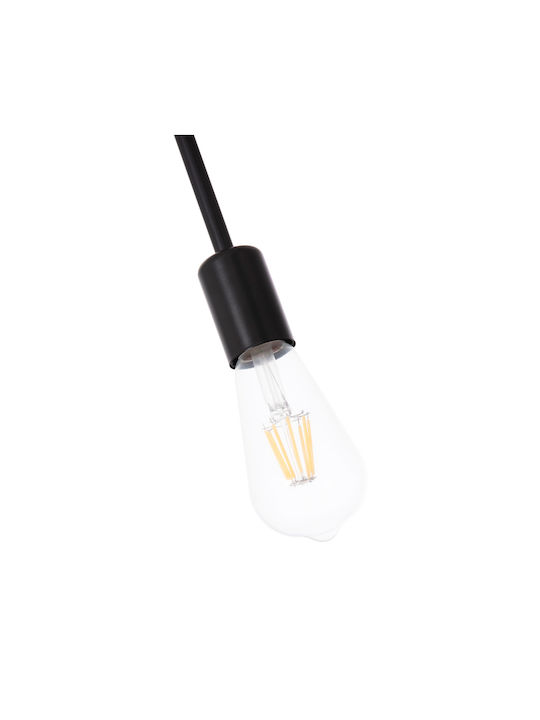 HomeMarkt Lighty Black Ceiling Light For 4 E27 Bulbs 57x5x52cm