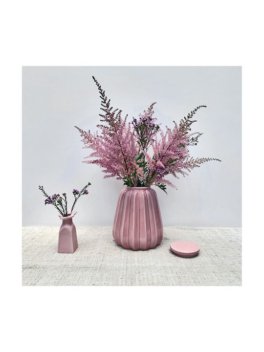 Selected by Pragmatic Decorative Vase Pink 17.5x17.5x22cm