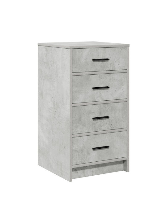 Bodenstehende Schminktisch Schlafzimmer Holz Grau Beton mit Spiegel 40x41x75cm