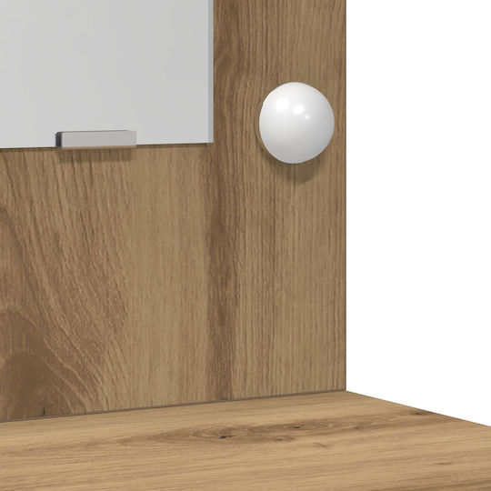 Подова Спална Тоалетна Дървена Артистична Бук с Огледало 78.5x41x135см