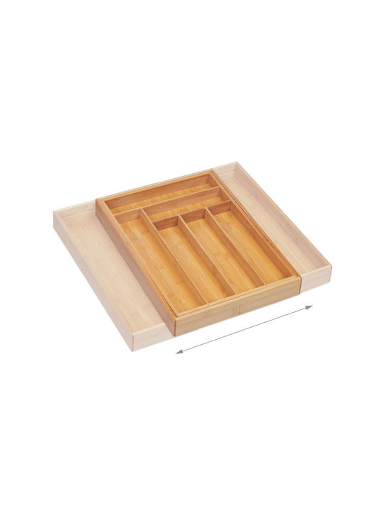 Relaxdays Tăvi Pentru Tacâmuri De Sertar Din Lemn 45.5x32.5x5cm Bej