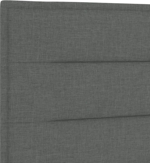 vidaXL Fabric Bed Headboard Dark Gray 160x128cm