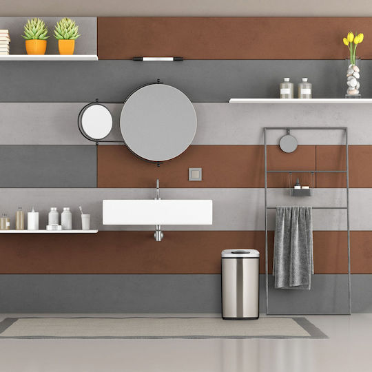 Relaxdays Απορριμμάτων Black-Silver 12lt Relaxdays Απορριμμάτων Black-Silver 12lt