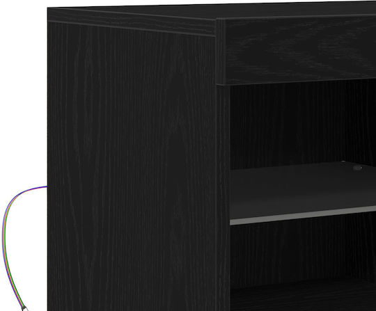 Мебели за съхранение дървен Black Oak 81x37x67см