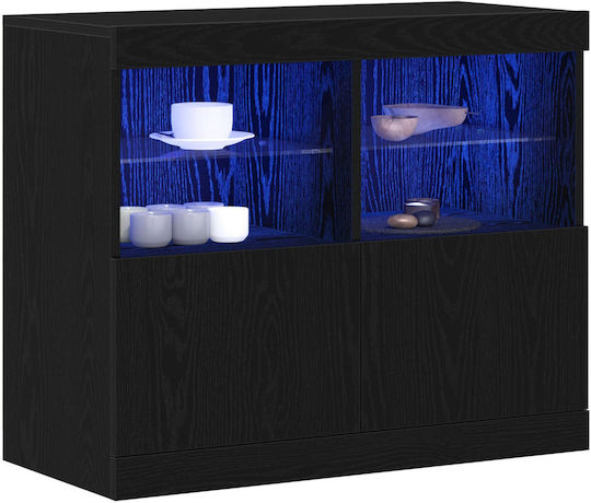 Мебели за съхранение дървен Black Oak 81x37x67см