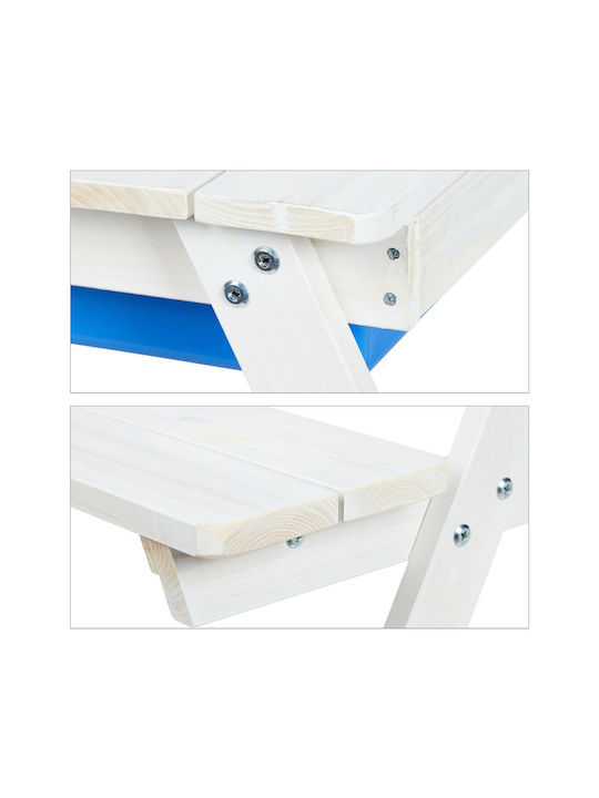Set Masă cu Scaune pentru Copii pentru Desen din Plastic Alb Relaxdays