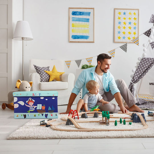 Relaxdays Kinder Aufbewahrungsbox Faltbar aus Stoff 36x60.5x30.5cm 1Stück