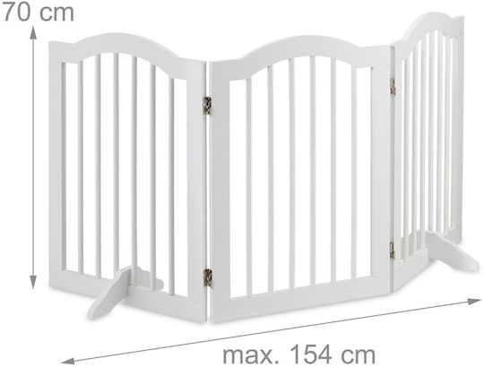 Relaxdays Pliabil Ușă de siguranță din Plastic în Culoare Alb 154x70cm 1buc
