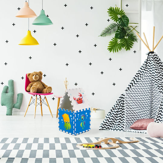 Relaxdays Puzzle De Podea Interactiv Design 9 Piese