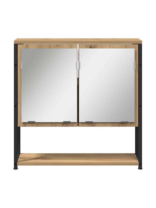 vidaXL Rectangular Bathroom Mirror made of Stainless Steel 60x16cm Brown