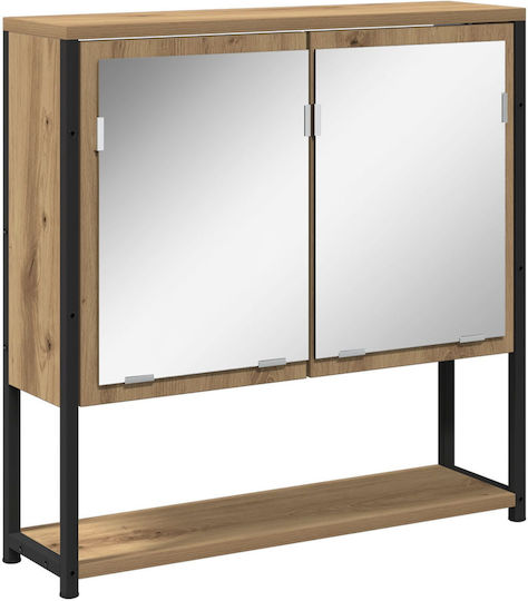 vidaXL Rectangular Bathroom Mirror made of Stainless Steel 60x16cm Brown