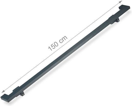 Rectangular Steel Balustrade Relaxdays Anthracite 150 Cm