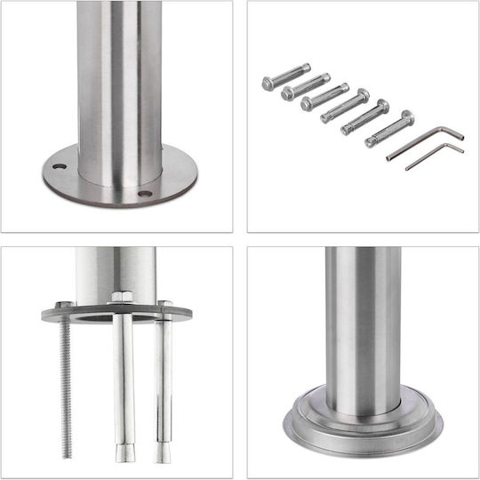 Stainless Steel Balustrade Relaxdays Silver H 80 Cm L 150 Cm