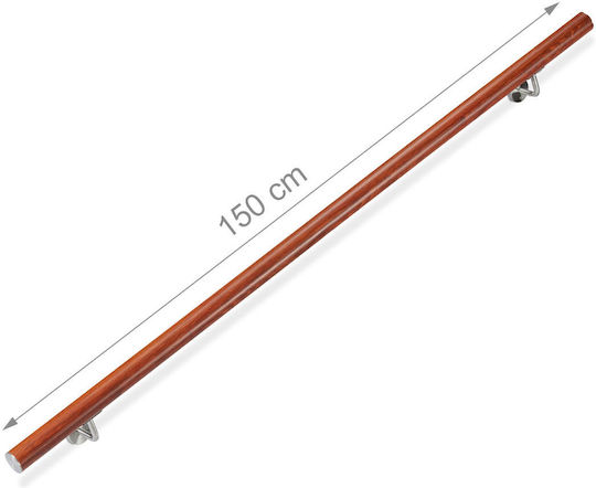 Aluminum Balustrade Oak Look Relaxdays Brown 150 Cm