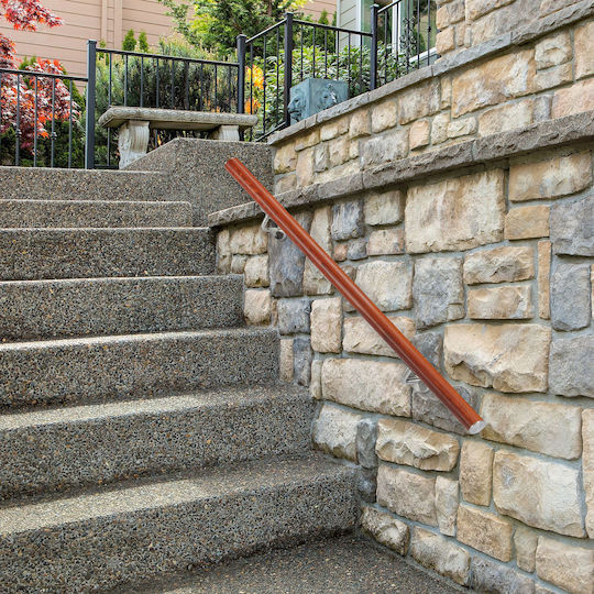 Aluminum Balustrade Oak Look Relaxdays Brown 150 Cm