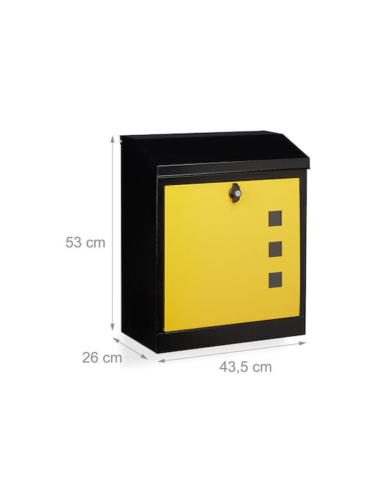 Relaxdays Cutie Poștală pentru Exterior Inox în Culoarea Gri 53x43.5x26cm