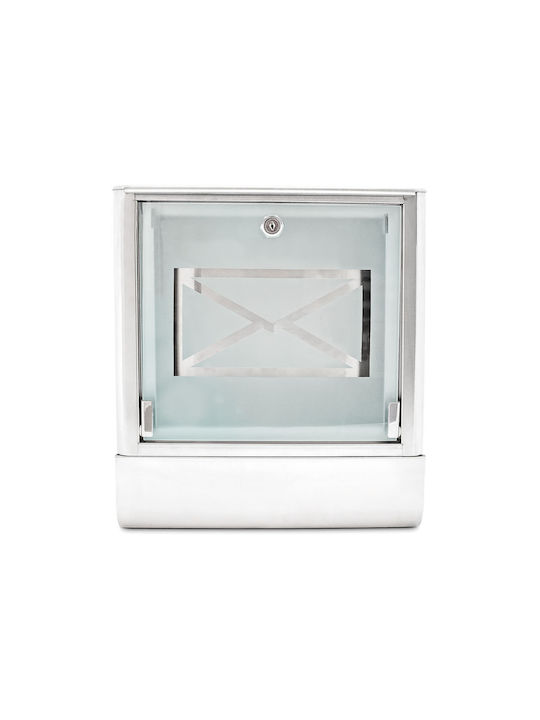 Relaxdays Cutie Poștală pentru Exterior Inox în Culoarea Gri 40x35x14cm