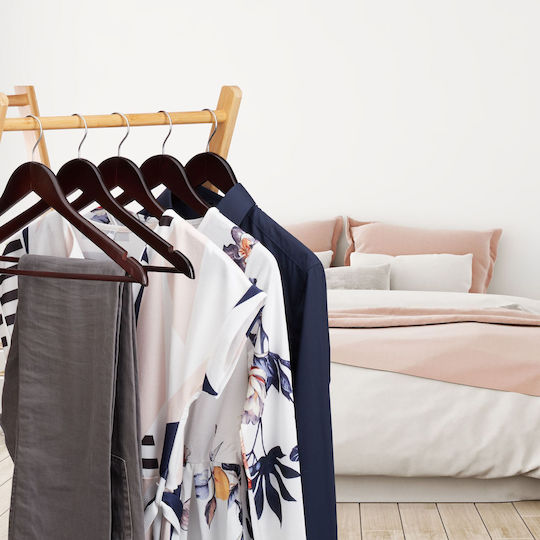 Relaxdays Umeraș pentru Dulap pentru pantaloni Lemn Maro 30buc