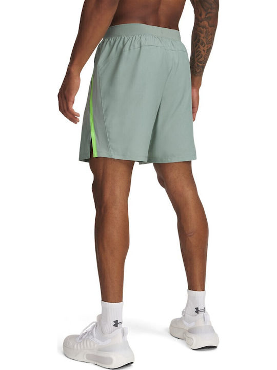 Ua Launch 7'' Short Sports Men's Green Bermuda Shorts