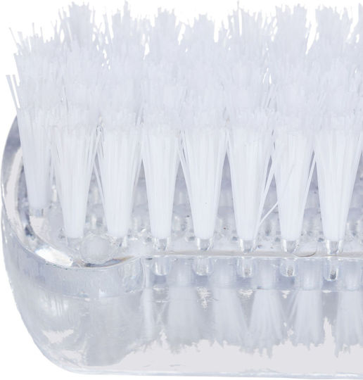 Set 8 Nail Brushes Relaxdays Transparent White Plastic Dimensions 3.5 X 8.5 X 3.5 Cm