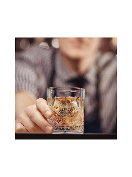 Relaxdays Set de pahare Whiskey din Sticlă în Culoarea Negru 300ml 4buc
