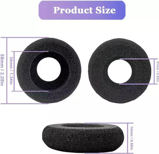 Plantronics Ανταλλακτικά Earpads Blackwire Μαύρα
