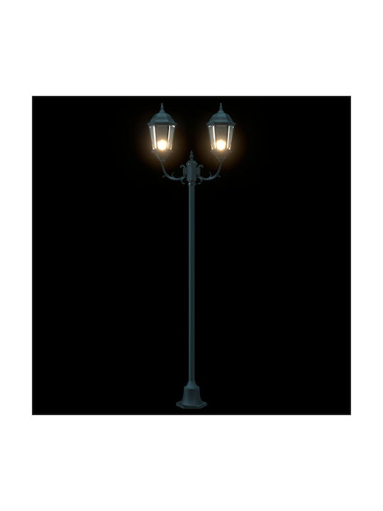 vidaXL Outdoor Floor Lamp Post IP65 for E27 Socket Green