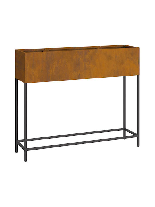 vidaXL Γλάστρα Μεταλλική Brown 100x26x82εκ.