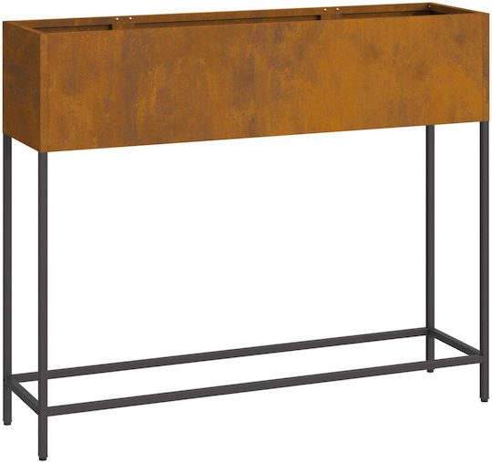 vidaXL Γλάστρα Μεταλλική Brown 100x26x82εκ.