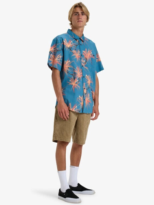 Sundays Short-sleeved Linen Shirt Glacier Blue