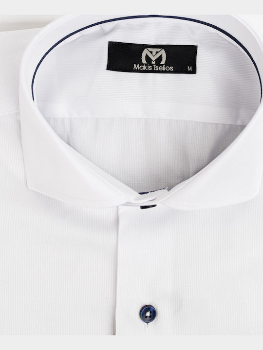 Long-sleeved Shirt Polka Dot White
