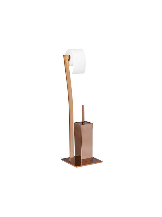 Relaxdays Paper Holder Metallic Bronze