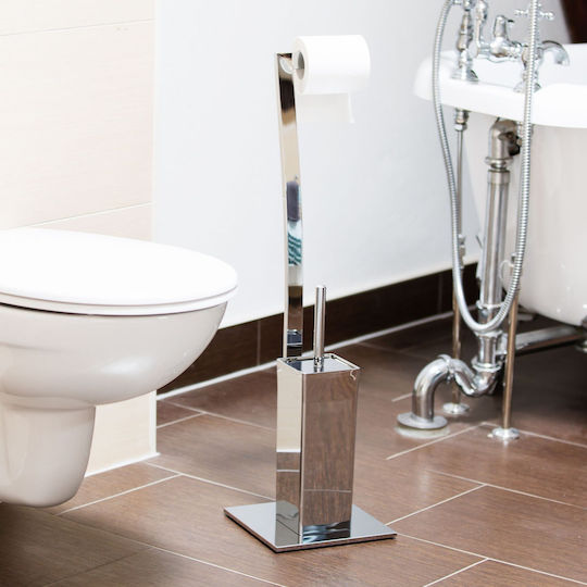Relaxdays Suport de hârtie Metal Argintiu 4052025992576