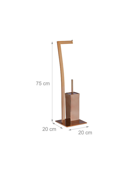 Relaxdays Paper Holder Metallic Bronze
