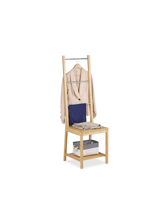 Relaxdays Freistehender Kleiderständer Badezimmer Einzeln ​42x42cm Braun