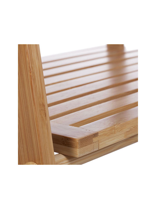 Relaxdays Raft de haine de Baie Simplu ​31.5x31.5cm Maro