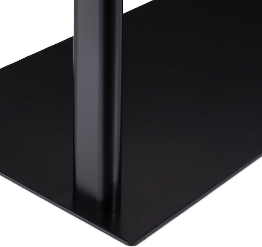 Relaxdays Поставка за дрехи Баня Единичен ​19x19см Inox Черен