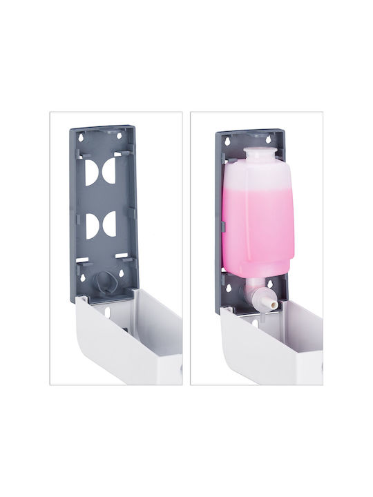 Relaxdays Montat pe perete Dispenser Bucătărie Plastic Gri 350ml