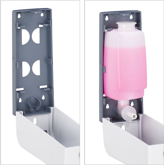 Relaxdays Montat pe perete Dispenser Bucătărie Plastic Gri 350ml