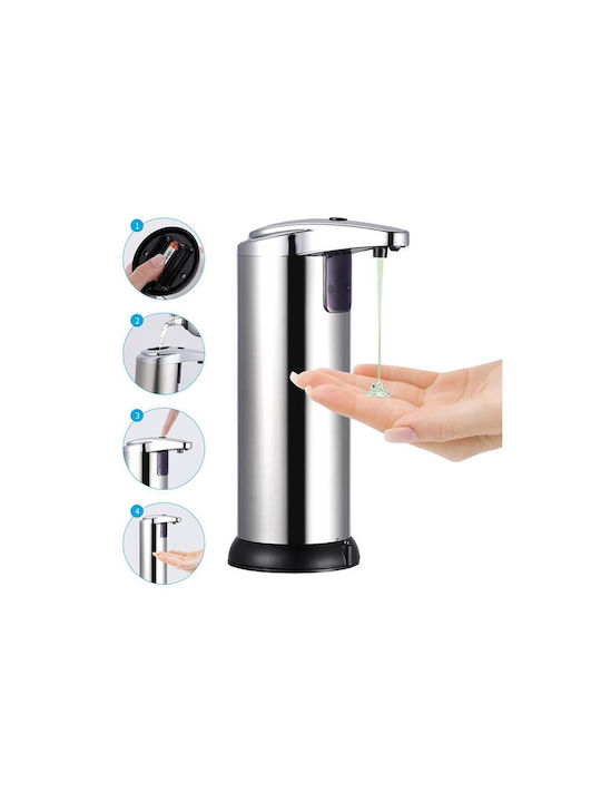 Verk Group Dispenser Μεταλλικό με Αυτόματο Διανομέα Ασημί 200ml