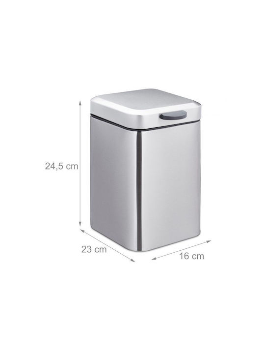 Relaxdays Inox Perie de toaletă 3lt Gri
