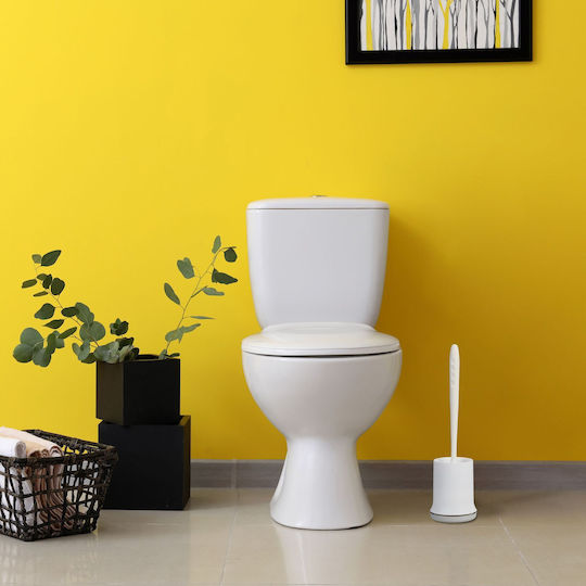 Relaxdays Plastic Toilet Brush White