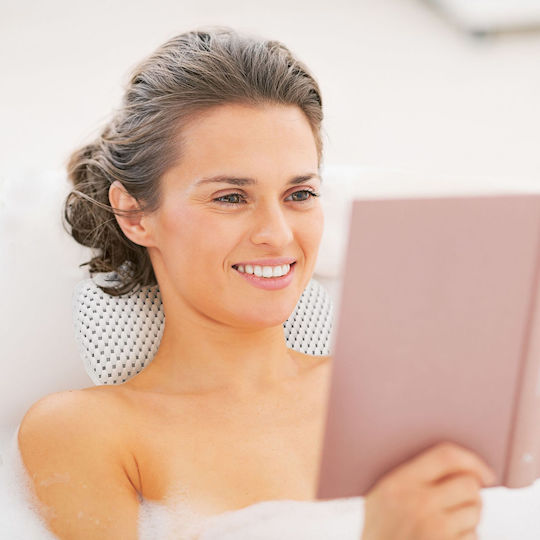 Relaxdays Antiderapant pentru cadă cu ventuze Alb 20x31εκ.