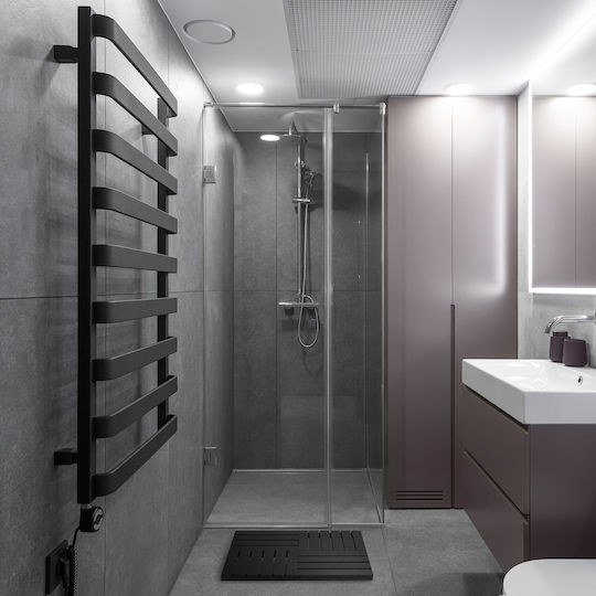 Relaxdays Antiderapant pentru cadă cu ventuze Negru 40x61εκ.